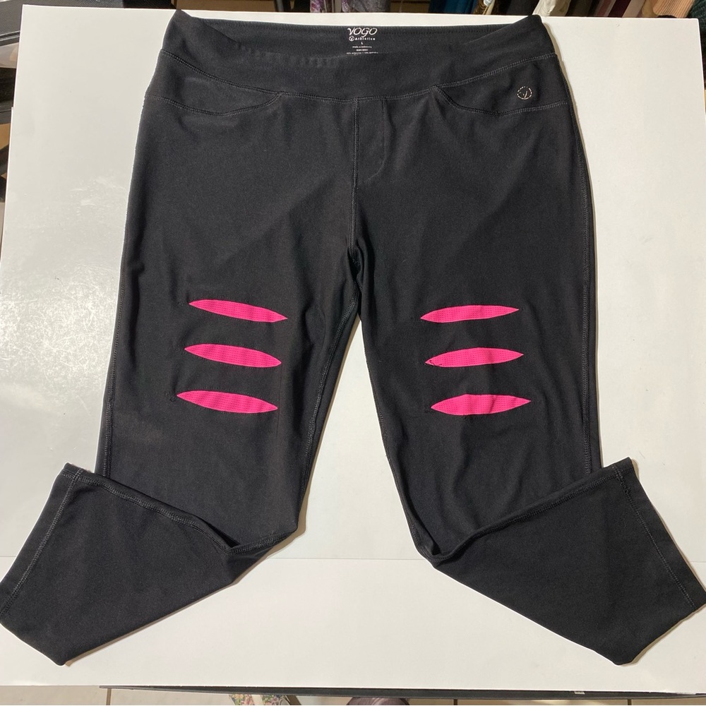VOGO ATLÉTICA Black & Magenta Sport Pants Size Large Like New♦️